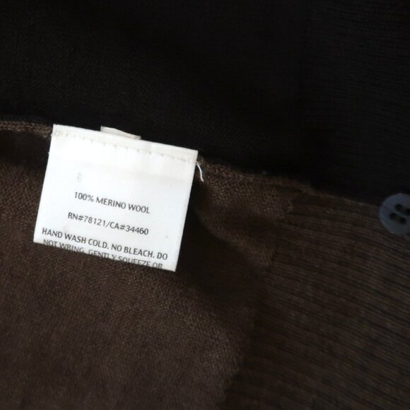 EILEEN FISHER two tone v neck tunic sweater 1x merino wool - Picture 7 of 8